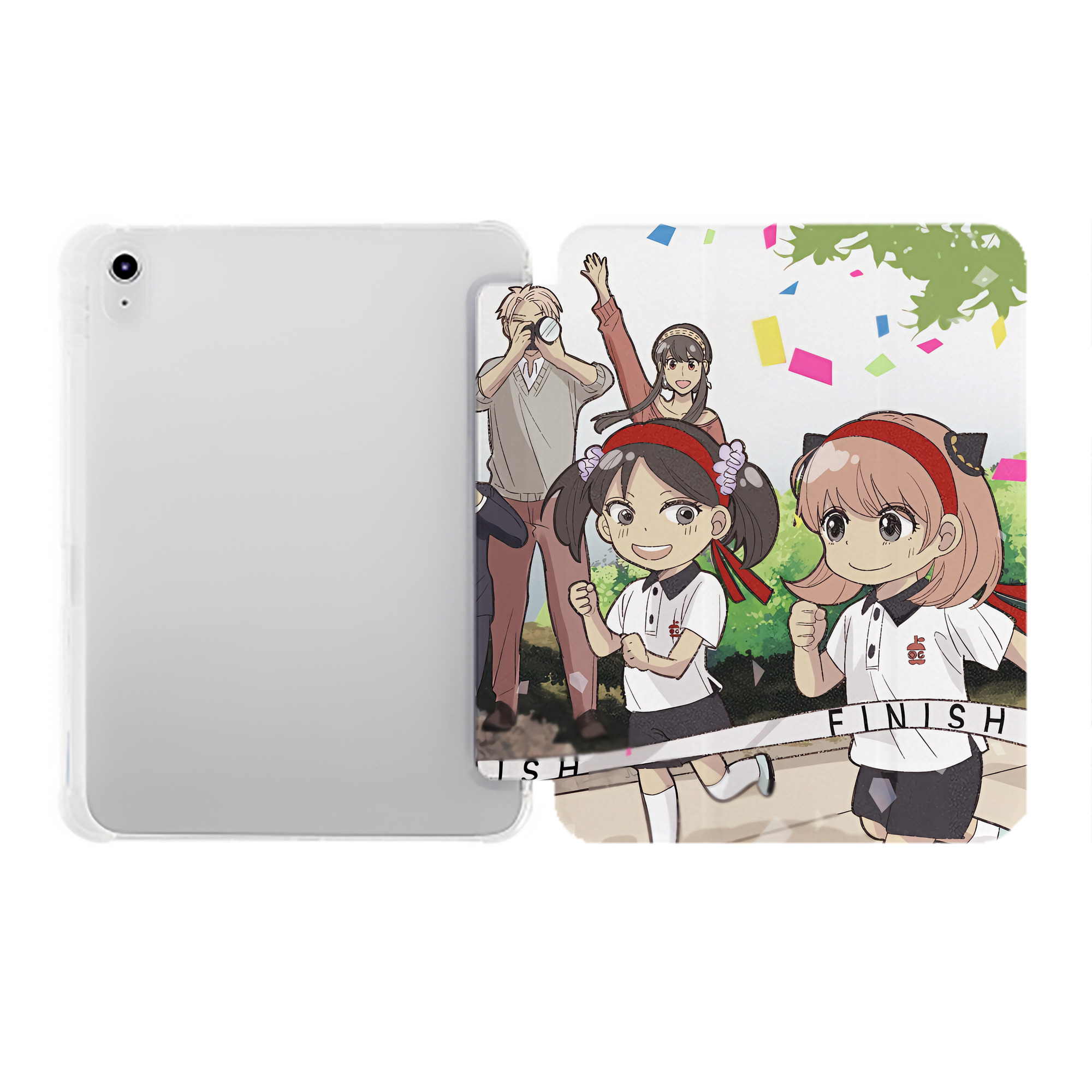 （画像用） SPY×FAMILY间谍家家酒 IPad ケース ペン収納付き 三つ折りスタンド PUレザー×シリコン 対応機種9.5/10.5/10.9インチ